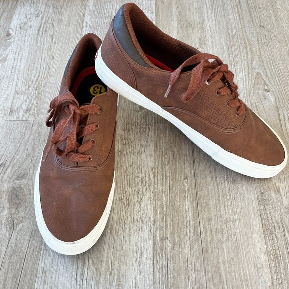 Mens Levi Classic Brown Ethan Lowtop Sneaker - 13 - Picture 1 of 11